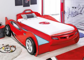 CARBED Кровать-машина Coupe с выдвижной кроватью Red 20.03.1306.00 в Заозёрном - zaozyornyj.katalogmebeli.com | фото