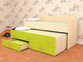 Кровать детская Нимфа двухместная 2.0 Венге/Дуб молочный в Заозёрном - zaozyornyj.katalogmebeli.com | фото 2