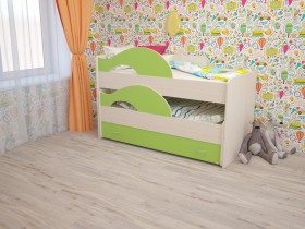Кровать детская Радуга 1600 Млечный дуб/Венге в Заозёрном - zaozyornyj.katalogmebeli.com | фото 8