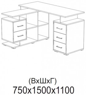 Компьютерный стол угловой СКМУ-3 белый в Заозёрном - zaozyornyj.katalogmebeli.com | фото 2