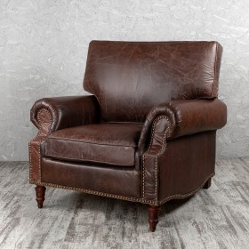 Кресло кожаное Лофт Аристократ (ширина 1100 мм) в Заозёрном - zaozyornyj.katalogmebeli.com | фото
