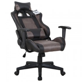 Кресло компьютерное BRABIX GT Racer GM-100 (черный, коричневый) в Заозёрном - zaozyornyj.katalogmebeli.com | фото 2