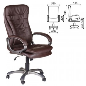 Кресло офисное BRABIX Omega EX-589 (коричневое) в Заозёрном - zaozyornyj.katalogmebeli.com | фото