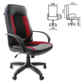 Кресло офисное BRABIX Strike EX-525 (черно-красный) в Заозёрном - zaozyornyj.katalogmebeli.com | фото 1