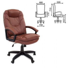 Кресло офисное BRABIX Trend EX-568 (коричневый) в Заозёрном - zaozyornyj.katalogmebeli.com | фото