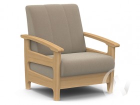 Кресло для отдыха Омега (бук лак/CATANIA LATTE) в Заозёрном - zaozyornyj.katalogmebeli.com | фото