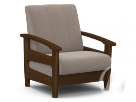 Кресло для отдыха Омега (орех лак/CATANIA COCOA) в Заозёрном - zaozyornyj.katalogmebeli.com | фото 1