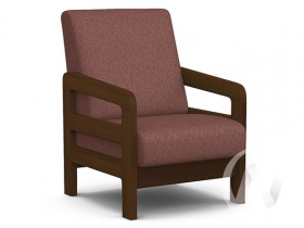 Кресло отдыха Вега-34 (орех лак/UNO BERRY) в Заозёрном - zaozyornyj.katalogmebeli.com | фото 1