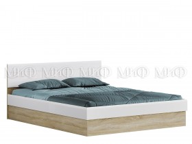Кровать 1,4 спальня Фортуна (Дуб сонома/белый глянец) в Заозёрном - zaozyornyj.katalogmebeli.com | фото
