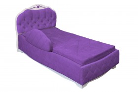Кровать 190 Гармония Lux 32 Фиолетовый (мягкий бортик) в Заозёрном - zaozyornyj.katalogmebeli.com | фото