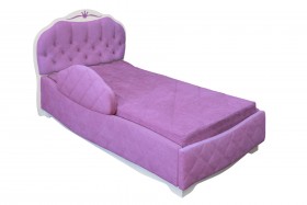Кровать 190 Гармония Lux 67 Светло-фиолетовый (мягкий бортик) в Заозёрном - zaozyornyj.katalogmebeli.com | фото