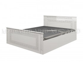 Кровать Афина-1 1,4 м (Белый/Белый глянец) в Заозёрном - zaozyornyj.katalogmebeli.com | фото 1