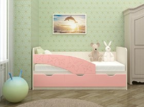 Кровать Бабочки 1,6м (Розовый металлик) в Заозёрном - zaozyornyj.katalogmebeli.com | фото