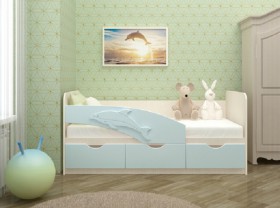 Кровать детская 1,6м Дельфин (Розовый металлик) в Заозёрном - zaozyornyj.katalogmebeli.com | фото