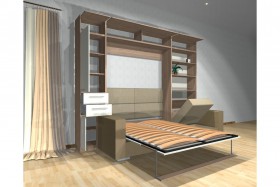 Шкаф-кровать с диваном Каролина в Заозёрном - zaozyornyj.katalogmebeli.com | фото 3