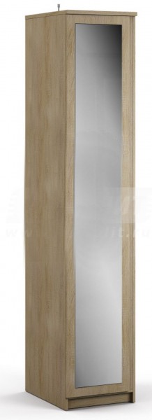 Веста СБ-2260 Шкаф 1 дверный с зеркалом Дуб Сонома в Заозёрном - zaozyornyj.katalogmebeli.com | фото