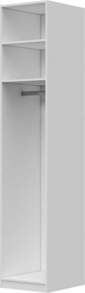 Шкаф ШР-1 без зеркала Вива (Белый/Белый глянец/Платина) в Заозёрном - zaozyornyj.katalogmebeli.com | фото 3
