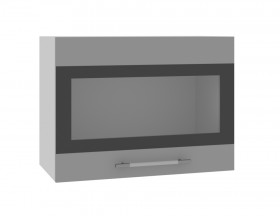 Скала ВПГСФ 600 Шкаф верхний горизонтальный со стеклом с фотопечатью высокий (Гранит Маус/корпус Серый) в Заозёрном - zaozyornyj.katalogmebeli.com | фото