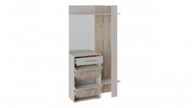 Шкаф для одежды «Нуар» тип 1 Фон серый/Дуб сонома в Заозёрном - zaozyornyj.katalogmebeli.com | фото 3