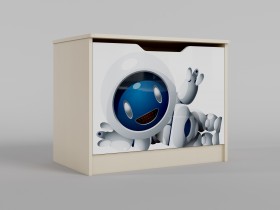 Ящик для игрушек Санни (Белый/корпус Клен) в Заозёрном - zaozyornyj.katalogmebeli.com | фото